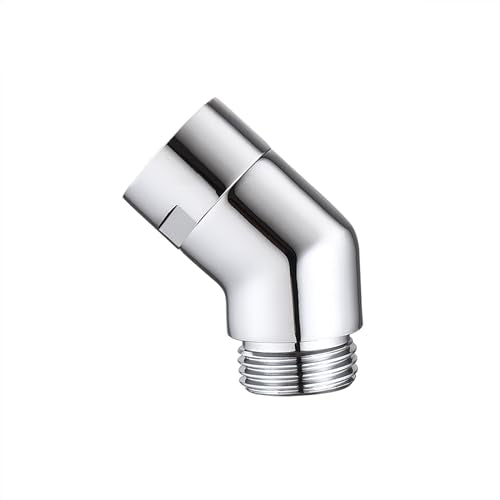 135 degrees Shower Head Elbow Adapter, Shower Arm Elbow Adapter for Wall mounted Shower or Hand Shower, Chrome - style: 135 degrees