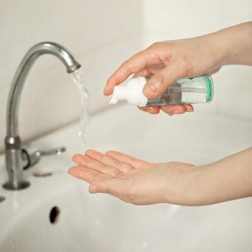 3 Pack Foam Pump Bottle Travel 60 ml/2 oz Small Size Mousse Foaming Soap Dispenser, Clear Plastic Foam Soap Dispenser Mini Empty Refillable Pump Containers (Green) - color: Green