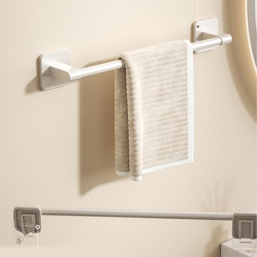 Waterproof Stick On Bathroom Towel Holder Strong Load-Bearing Towels Hanger with Adhesive Backing Wall Organiser - color: 30cm