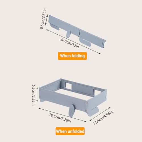 Foldable Wall-Mounted Trash Rack – No Drill Collapsible Hanging Garbage Bag for Cabinet Doors Table Sides Kitchen Bathroom Office (Grey) - color: Grey