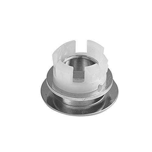 2 Pack Bathroom Sink Overflow Cover, Brushed Nickel | Sink Overflow Hole Cover, Basin Vanity, Ceramic Vessel, Kitchen Trim Replacement, Dual Layer Insert - color: Brushed Nickel
