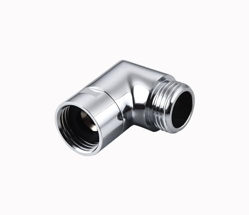 90 degrees Shower Head Elbow Adapter, Shower Arm Elbow Adapter for Wall mounted Shower or Hand Shower, Chrome - style: 90 degrees