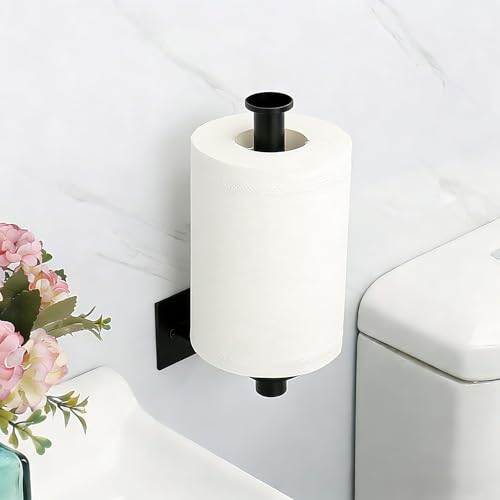 Black Hand Towel Bar for Bathroom Wall, Towel Rack 304 Stainless Steel, Toilet Paper Holder Wall Mount, Tissue Holder for Home Decor - size: 5.5