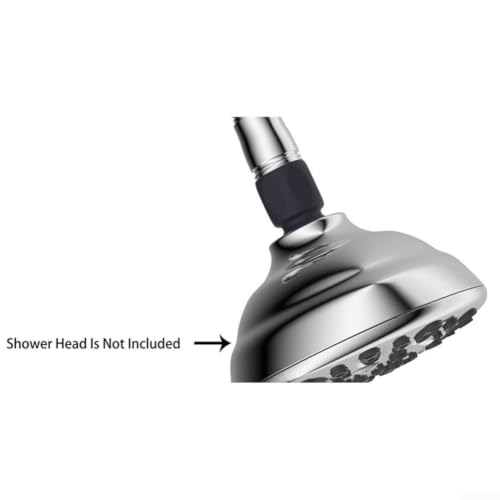 Adjustable Shower Arm Extension Stainless Steel Swivel Adapter for Rain Head - Chrome Finish 1/2 Inch IPS Thread Bathroom Upgrade