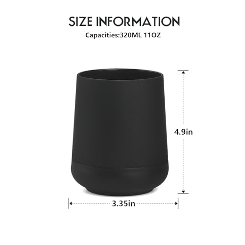 Matte Black Silicone Boot Toothbrush Holders, Modern Tooth Brushing and Toothpaste Holder Tumbler Cup for Bathroom Organizer (Black) - color: Black