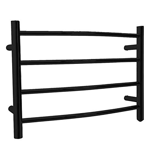 ANZZI Glow Series Bathroom 4 Bar Stainless Steel Wall Mounted Towel Warmer | Premium Sustainable Material Stylishly Crafted From Rhino, Alloy Certified Rust Resistant, Built To Last - color: Matte Black