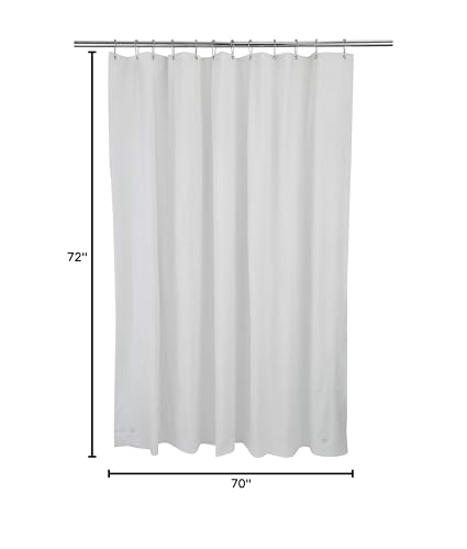 Bath Bliss PVC Deluxe Hotel Weight Shower Curtain Liner | 8G | 70"x72" | Rust Resistant Copper Grommets | Magnetic Hem | White (Pack of 2) - color: White, size: 70"W x 72"L (Pack of 2)