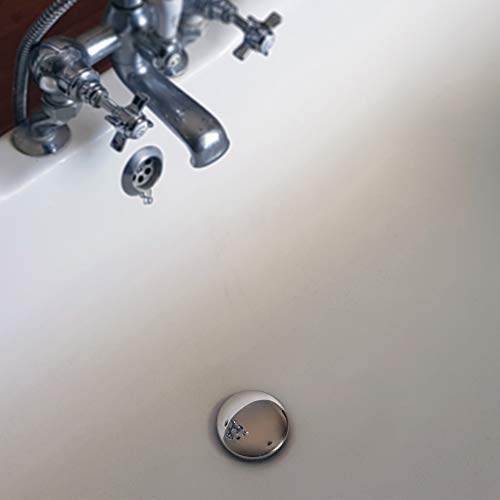 Tub Flo Stainless Steel Shower Drain Hair Catcher, Hair Stopper for Bathtub and Sink, Easy-Install Drain Filter, Fit for 0.75'' x 2.64" Sink Hole