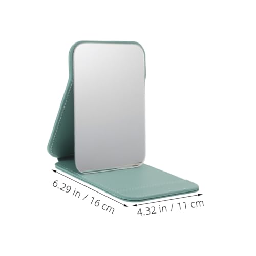 2pcs Portable Makeup Mirrors with Foldable Stand Small Desktop Vanity Mirrors for Travel Dorm Bathroom Countertop Use