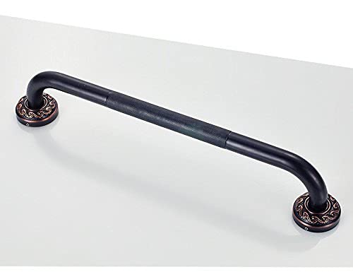18-Inch Grab Bar Featuring Anti-Slip Handrail, Solid Brass, Oil Rubbed Bronze, Heavy-Duty Construction Armrest, Bathroom Bathtube Shower Safety Rail - color: Xn, size: 18 Inch (Pack of 1)