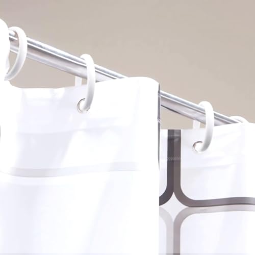 Kutesna 24PCS Shower Curtain Hooks,White Shower Curtain Rings | Plastic Shower Hooks,Easy to Snap Closure,Rust Proof Anti-Drop Shower Rings,Smooth Sliding Curtain Hooks for Shower Curtains - color: White