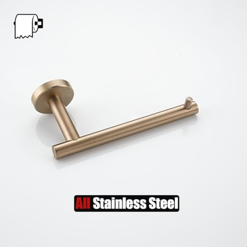 JQK Champagne Bronze Toilet Paper Holder, 5 Inch Tissue Paper Dispenser for Bathroom, 304 Stainless Steel Thick 0.8mm Wall Mount, TPH100-CB - color: Champagne Bronze, size: Bar