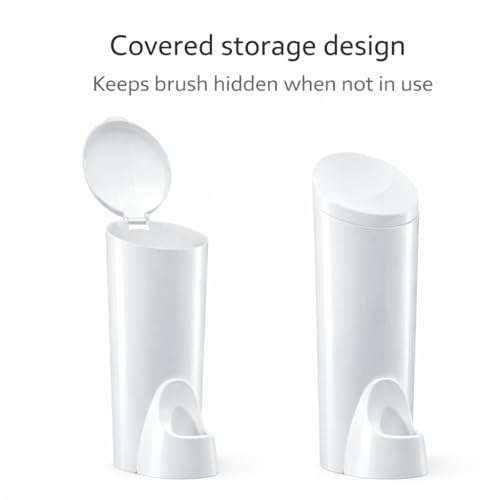 Disposable Toilet Bowl Cleaning Wand System with Replaceable Scrubbing Heads, Handle and Single-Use Refills for Bathroom Cleaning