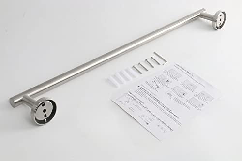 TocTen Bath Towel Bar - Thicken SUS304 Stainless Steel Bathroom Towel Holder, Towel Rod for Bathroom Heavy Duty Wall Mounted Towel Rack Hanger (18IN, Brushed Nickel) - color: Brushed Nickel, size: 18IN