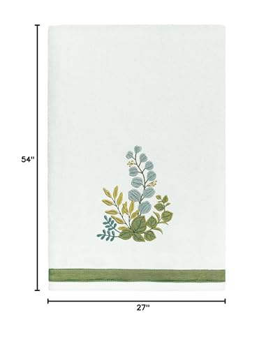 Verdant 4-Piece Luxury Towel Set, Applique Embroidered Bouquet, Plush Turkish Cotton, Durable & Quick Dry, Vibrant Bathroom Ensemble, 2 Bath 2 Hand Towels, Aqua - color: Aqua, size: 2 Pcs Bath 2 Pcs Hand Towel