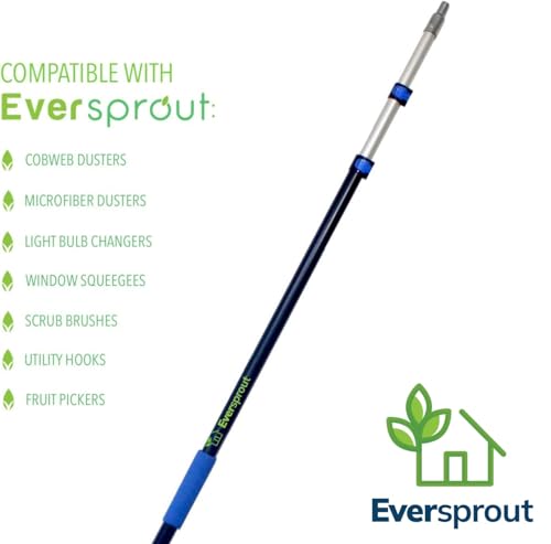EVERSPROUT 1.5-to-3 Foot Grout Brush Scrubber Pro w/Long Handle Pole | Stiff V-Shape Bristles Built for Corners & Tough Grime | Swivel Design Cleans Shower Tile, Kitchen, Bathroom, Outdoor Concrete - style: Grout Brush + 3' Pole