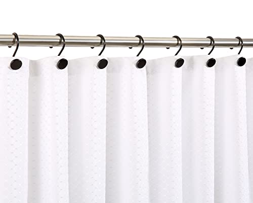 CHICTIE Black Shower Curtain Hooks, 12 Pieces, Metal, Shower Curtain Rings, Modern Decorative Design - color: Black