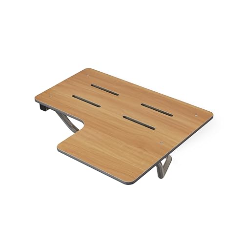 Seachrome 28" x 22.5” Teak Reversible Folding Transfer Tub/Shower Seat, ADA Compliant - color: Teak, size: 28 x 22.5