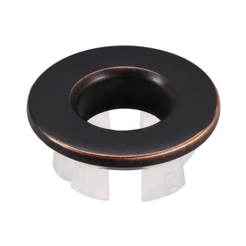 Sink Overflow Ring, Oil Rubbed Bronze | Bathroom Kitchen Sink Basin Trim Overflow Cover Hole Insert Round Cap, Brass - color: Oil Rubbed Bronze