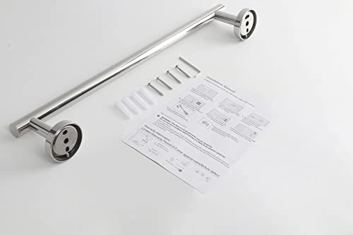 TocTen Bath Towel Bar - Thicken SUS304 Stainless Steel Bathroom Towel Holder, Towel Rod for Bathroom Heavy Duty Wall Mounted Towel Rack Hanger (16IN, Chrome) - color: Chrome, size: 16IN