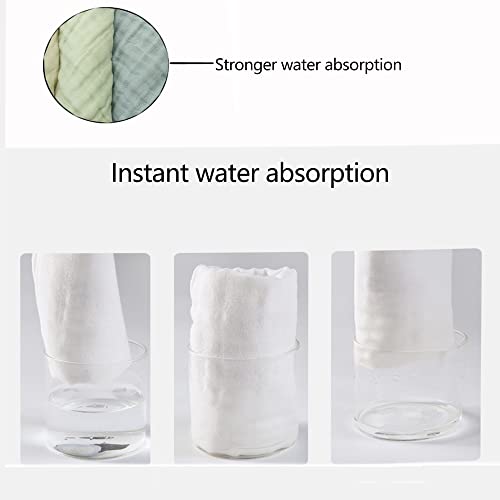 Baby Wash Cloth and Towels 5 Pack - Muslin Washcloths, Super Soft Newborn Bath Face Towels, Cotton Reusable Wipes
