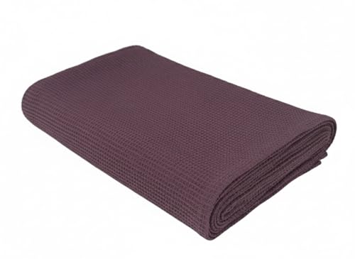 Waffle Bath Towel, 30.5x58 INCHES, 100% Natural Organic Cotton, GOTS Certified Super ABSORBANT & Quick Dry, NO SOFTENERS, Environment Friendly (Burgundy) - color: Burgundy