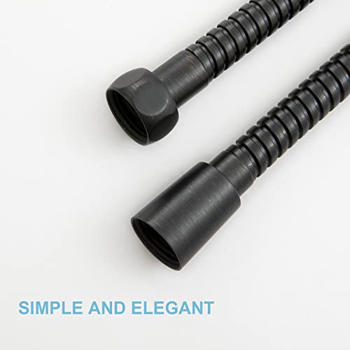 OFFO Shower Hose Oil Rubbed Bronze Kink Free Stainless Steel Shower Hose Attachment Electroplating Handheld Shower Head Hose Flex Hoses Extension with Brass Insert & Nut for Pet Bathing Cleaning 60 in - color: Oil Rubbed Bronze, size: 60 in