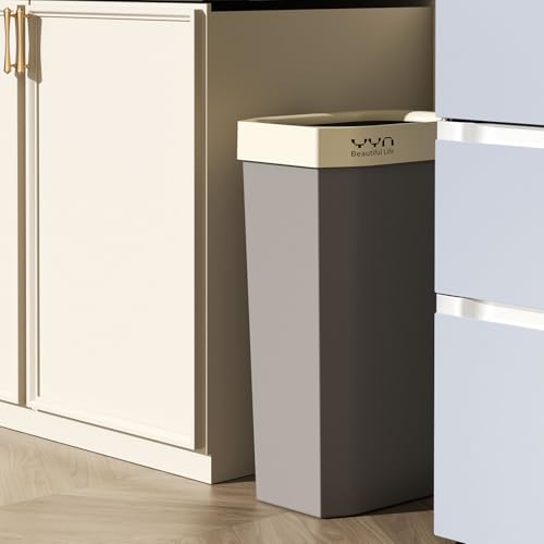 4 Gallon, Small Slim Garbage Can, Open Top Trash Can for Bathroom, Kitchen, Office, Bedroom, Living Room (NewTopwhite) - color: NewTopwhite