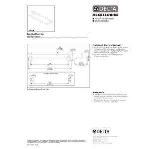 Delta Towel Rack | 24 Inch Matte Black Double Bar for Kitchen or Bathroom Towels | Trinsic Accessories