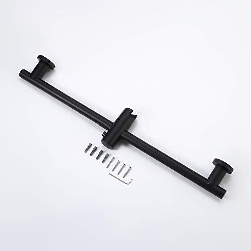 KES Shower Slide Bar for Bathroom with Adjustable Handheld Shower Holder Wall Mount SUS 304 Stainless Steel Matte Black, F204-BK