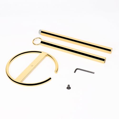 NearMoon Bath Toilet Paper Holder Stand, Freestanding Tissue Paper Storage with Reserve, Space Toilet 4 Rolls Holder for Bathroom/Kitchen Countertop-All Metal (2 Pack, Chrome Gold) - color: Chrome Gold