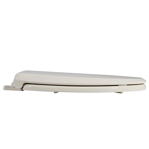 Toilet Seat, Elongated Toilet Seat with Toddler Seat Built in, Potty Training Toilet Seat Elongated Fits Both Adult and Child, with Slow Close and Magnets- Elongated Almond - color: Almond, size: Elongated, style: With Toddler Seat