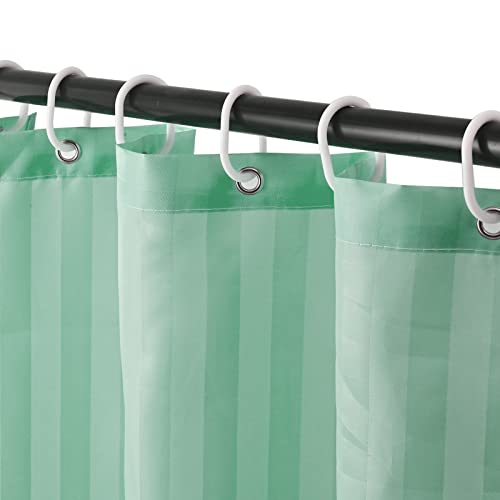 Small Shower Curtain for Bath Single Stall Size 35 x 71, Waterpoof Washable Narrow Standing Single with Bottom Heavy Duty Line, Hotel Quality Fabric Shower Curtains with Hooks and Grommets,/Green - color: Green, size: 35"W x 71"L (Pack of 1)
