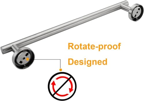 Nolimas 12 Inch Bath Hand Towel Bar SUS 304 Stainless Steel Towel Rod Rack Holder Round Wall Mounted Suit for Kitchen, Living Room&Toilet, Bathroom,Anti Rust Brushed Nickel-2 Pack - color: Brushed Nickel, size: 12inch 2Pack