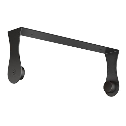 Paper Towel Holder Under Cabinet, Stainless Steel, Wall Mount, Black Adhesive Paper Roll Holder for Kitchen and Bathroom - color: Black