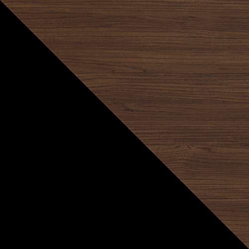 Umbra Flip Coat Rack, Wall Mounted 5-Hook Space Saving, Walnut/Black | Real wood and steel build, retractable hooks fold flat, holds coats bags and scarves, easy install - color: Walnut/Black, size: 5-Hook