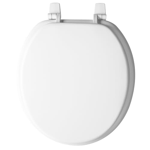 Mayfair Economy Soft Cushion Padded Toilet Seat, Round, White