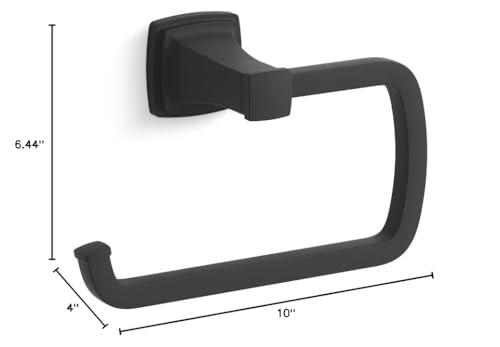 RIFF™ TOWEL RING - color: Matte Black, style: Towel Ring