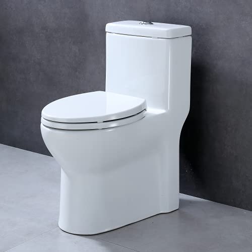 CYRRET Toilet Seat Round with Lid, Slow Close, Easy to Install and Clean, Durable Plastic, White, Replacement Toilet Seats, Fits Standard Round Toilets Bowl - style: Round