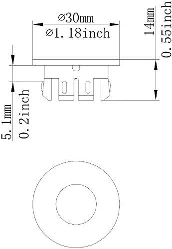Bathroom Sink Overflow Hole Cover Ring Brass Basin Trim Insert in Hole | Round Caps Brushed Nickel by Homevacious - color: Brushed Nickel