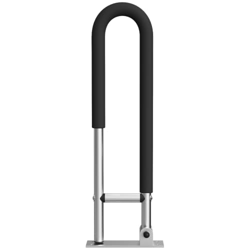 Handicap Grab Bars Rails 23.6 Inch Toilet Handrails Bathroom Safety Bar Toilet Support Rail Handicapped Handrail Accessories for Seniors Elderly (23.6inch) - size: 1 Count (Pack of 1)