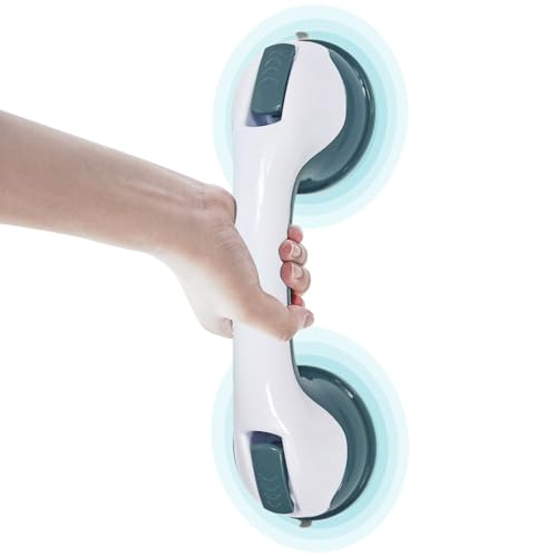 Shower Grab Bars for Seniors Bathroom Suction Cup 11.28 Inch Easy to Install Shower Handles for Removable Handrails for Seniors Elderly Heavy Duty Safety Grip Waterproof Drill Free Waterproof