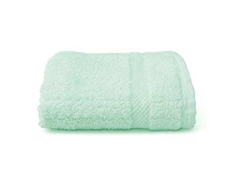 Luxury Custom Embroidered Washcloths Towel Set. Reusable Face and Body Washrags Set of Four. 100% Soft Cotton. Facial and Body Cleansing, Skin Care. (Light Teal) - color: Light Teal