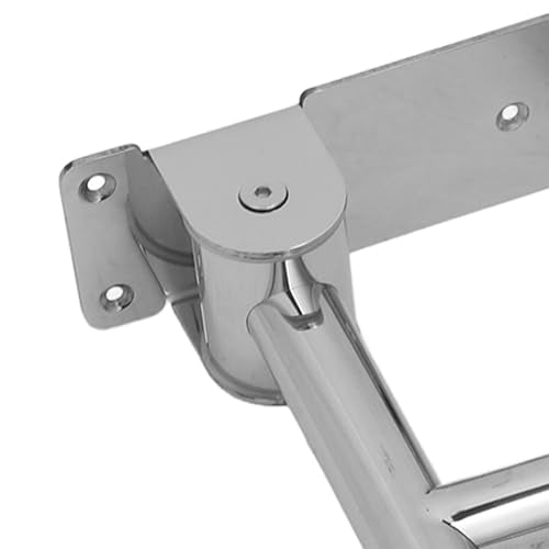 Marhynchus Flip Up Bathroom Grab Bar, Stainless Steel Wall Mount Toilet Handrails, 23.6 Inch Foldable Support Rail, 440 Lb Capacity, Space Saving for Elderly Seniors Disabled