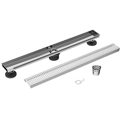 VIGO Elan 24 in. Linear Shower Drain in Chrome - VG07002CH - color: Chrome, size: 24 in.