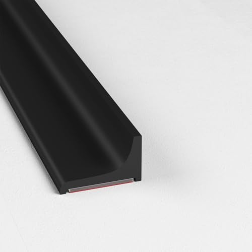 Silicone Shower Threshold Water Dam, Kitchen Sink Splash Guard, Shower Barrier Water Dam(98inch) - color: Black, style: 98Inch