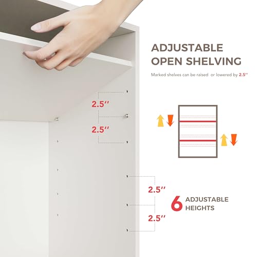 Furnaza 48" W Wall Cabinets for Laundry Room with Adjustable Shelf | White Upper Kitchen Wall Mounted Cabinets With Two Shaker Doors for Bathroom,Garage,12"D x 22"H,Floating Hanging Storage - size: 48"W