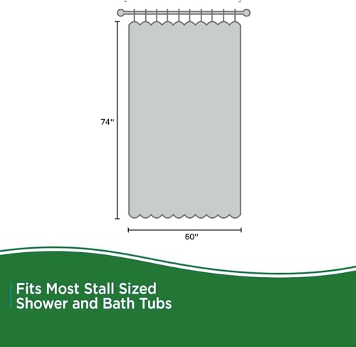 60x74 Inch Plastic Shower Curtain, Clear 8G Heavy Duty Waterproof 74 Inch Shower Curtain Liner Long with 3 Magnets and 10 Rustproof Grommets( 60 x 74) - color: 8g-clear, size: 60"W x 74"L (Pack of 1)