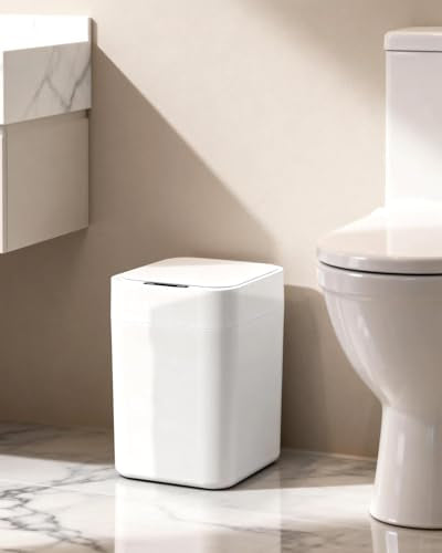 V1 Self-Sealing & Self-Changing Automatic Trash Can, 5.3 Gallon (20L) Smart Trash Can Motion Sensor, Touchless Garbage Can with Lid for Kitchen, Bathroom, Bedroom, Office, Odor-Sealing Design