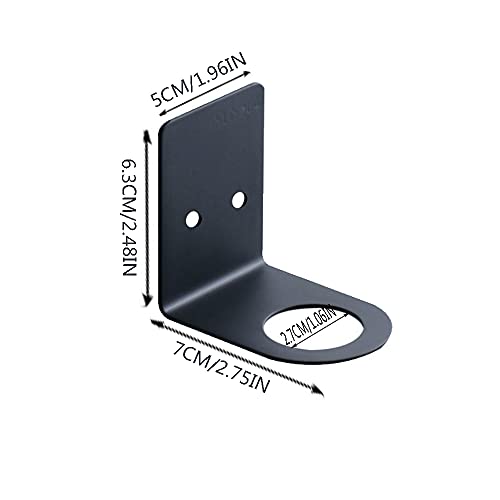 BiJun Soap Dispenser Wall Mount,1.06in Shampoo Conditioner Dispenser | Soap Dispenser Holder Refillable Shower Shampoo Conditioner Dispenser Set of 2 Black Space-Saving for Kitchen Bathroom - color: Black